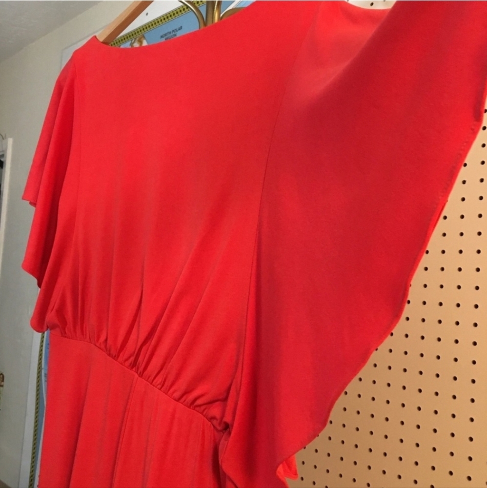 Vince Camuto Asymmetrical Flutter Sleeves Dress - image 3